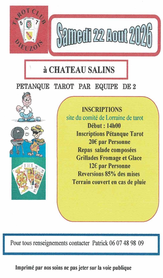 Pétanque tarot à Dieuze